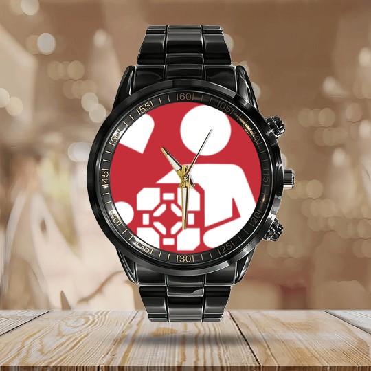 Discover Adesivo Companion Cube Portal Calendar Steel Band Watch