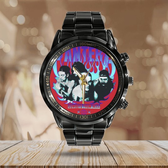 Discover Mayhem Skull Calendar Steel Band Watch, Classic Rock Vintage Calendar Steel Band Watch, Retro Vintage Calendar Steel Band Watch