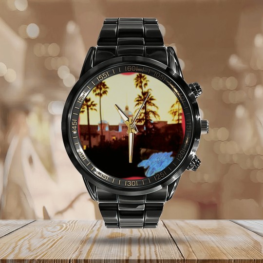 Discover Vintage The Eagles Concert Tour Calendar Steel Band Watch Hotel California