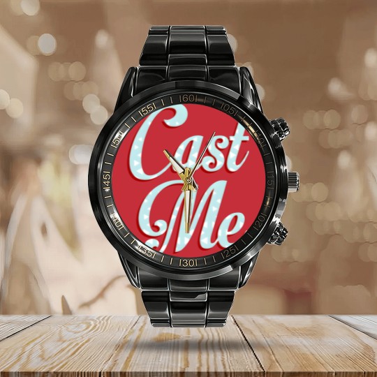 Discover Cast Me Actor Actress Acting Movie Theatre Gift Calendar Steel Band Watch