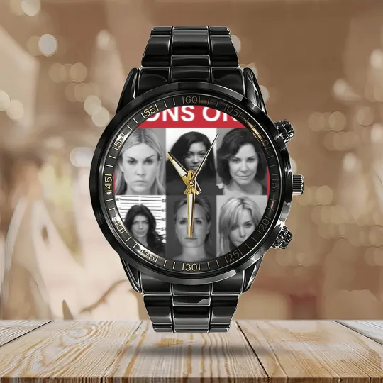 Discover Real Housewives Mugshot Calendar Steel Band Watch