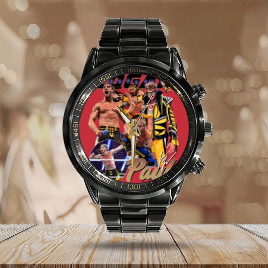 Discover Vintage 90s Graphic Style Logan Paul Calendar Steel Band Watch, Logan Paul Vintage Calendar Steel Band Watch Professional Wrestler Gift