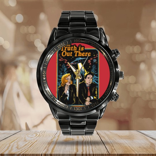Discover The Truth Is Out There X FILES Calendar Steel Band Watch Unisex Gift Men Women, The X Files Calendar Steel Band Watch Gift For Fan, X Files Movie Calendar Steel Band Watch, X Files Vintage Calendar Steel Band Watch
