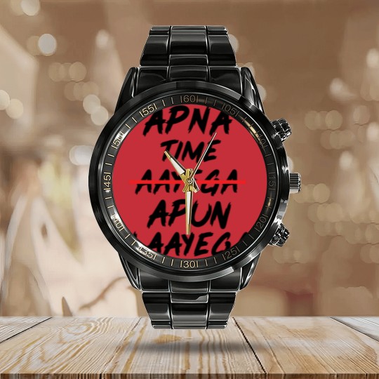 Discover APNA TIME APUN LAAYEGA Calendar Steel Band Watch