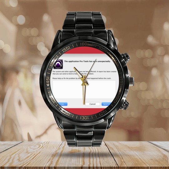 Discover Pro Tools has Quit Unexpectedly Merchandise Calendar Steel Band Watch