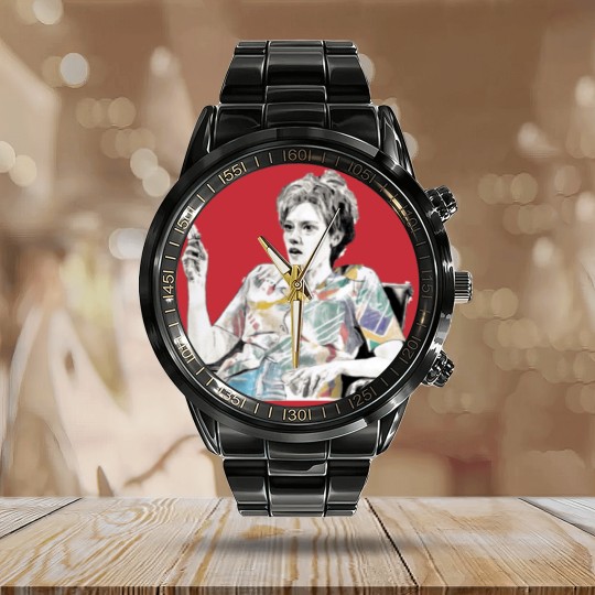 Discover MS RAFFERTY KATE MCKINNON - Graphite  Acrylic Drawing Calendar Steel Band Watch