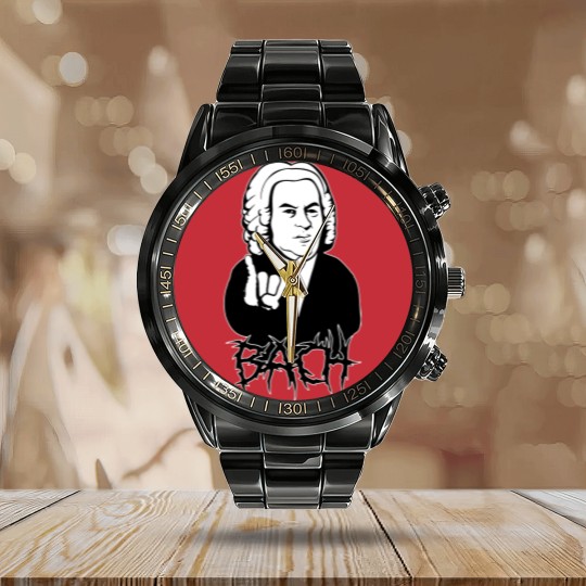 Discover Bach is Metal - Bach - Calendar Steel Band Watch