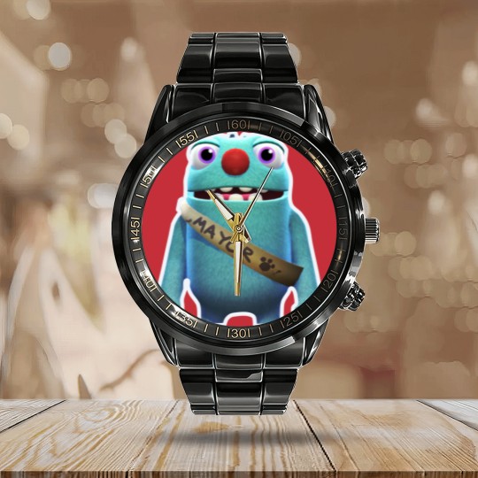Discover Filbo Fiddlepie Bugsnax MayorCatch All The Snax In Your Trap Tri-blend Calendar Steel Band Watch