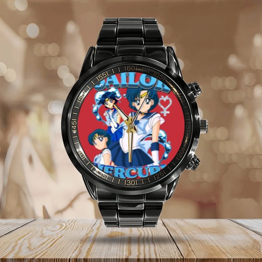 Discover Sailor Mercury Ami Mizuno Bootleg Calendar Steel Band Watch