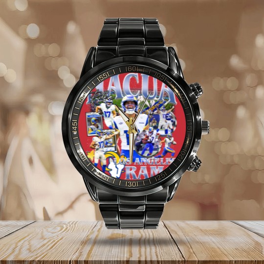 Discover Vintage 90s Graphic Style Puka Nacua Calendar Steel Band Watch Football Calendar Steel Band Watch
