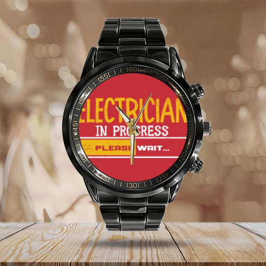 Discover Electrician Apprentice Loading Journeyman Calendar Steel Band Watch