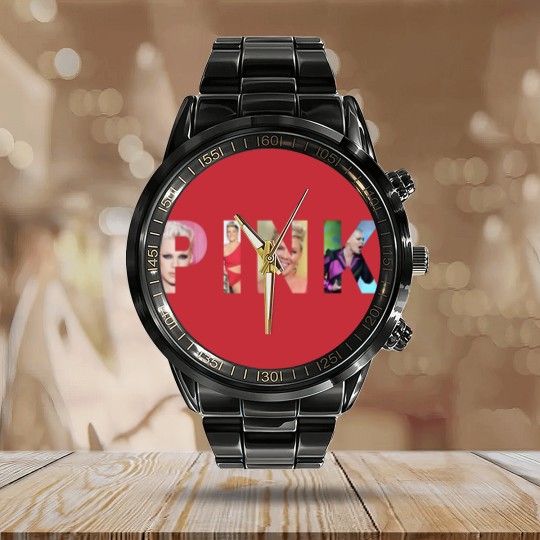 Discover Pink Calendar Steel Band Watch, Pink Concert Calendar Steel Band Watch, Pink Pink Concert
