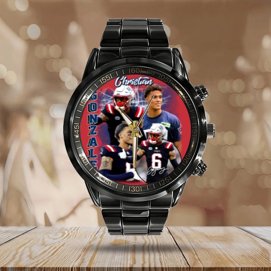 Discover Vintage 90s Graphic Style christian Gonzalez Calendar Steel Band Watch, Retro American Football Bootleg Gift