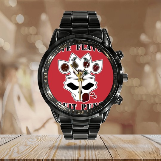 Discover Five Flavor Fruit Punch - Death Punch - Calendar Steel Band Watch
