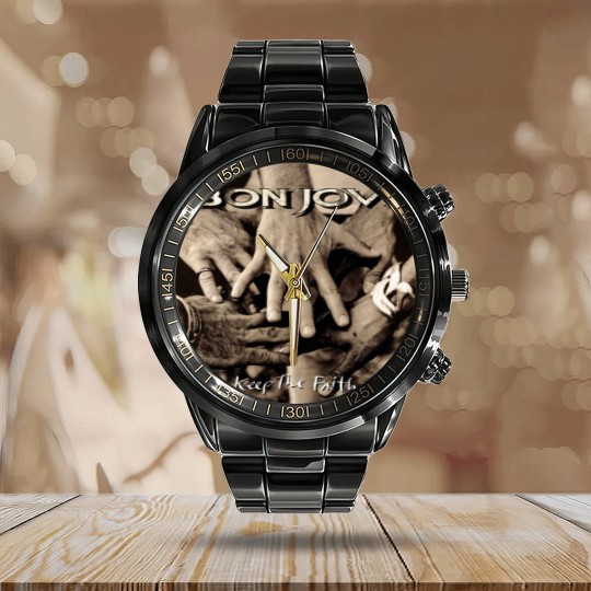 Discover bon jovi keep the faith Calendar Steel Band Watch