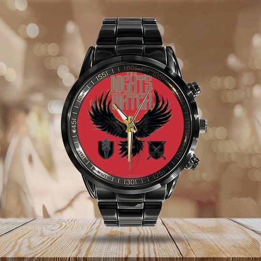 Discover Game Of Thrones The Nights Watch Black Calendar Steel Band Watch