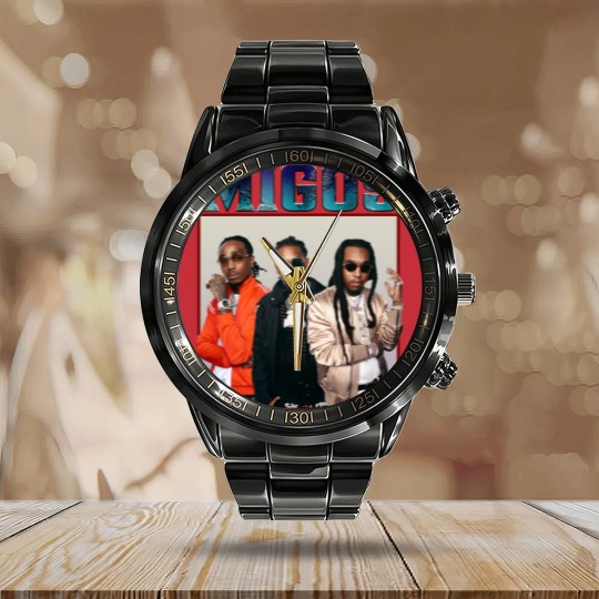 Discover Migos Vintage Raptee Calendar Steel Band Watch - Migos Calendar Steel Band Watch, Migos Tour, Takeoff Calendar Steel Band Watch, Music Calendar Steel Band Watch, Gift for Fan