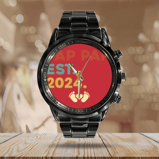 Discover Pap Pap Est 2023 Pap Pap To Be Established 2023 Calendar Steel Band Watch