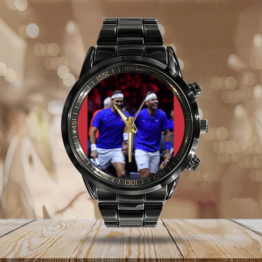 Discover Roger Federer and Rafael Nadal Calendar Steel Band Watch, Roger Federer 20 Grand Slams Calendar Steel Band Watch