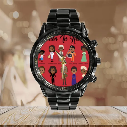 Discover Black Women In History Calendar Steel Band Watch | Black History Month