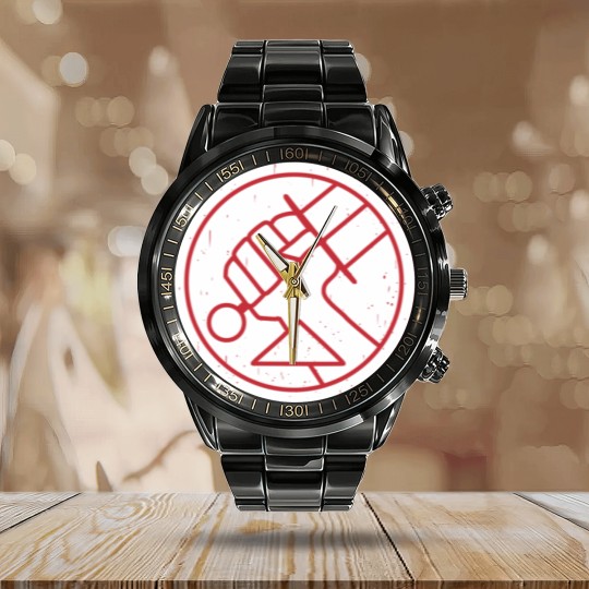 Discover BPRD Logo Calendar Steel Band Watch