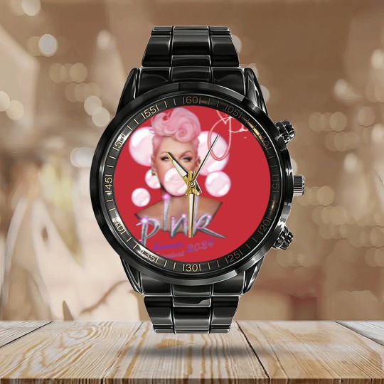 Discover P!nk Summer Carnival 2023, Trustfall Album Calendar Steel Band Watch, Pink Singer Tour, Music Festival Calendar Steel Band Watch, Concert Apparel, Tour Calendar Steel Band Watch