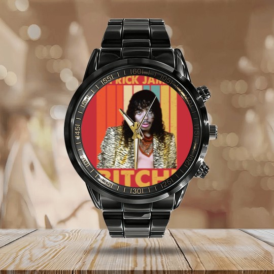 Discover Vintage I'm Rick James Bitch Essential Calendar Steel Band Watch