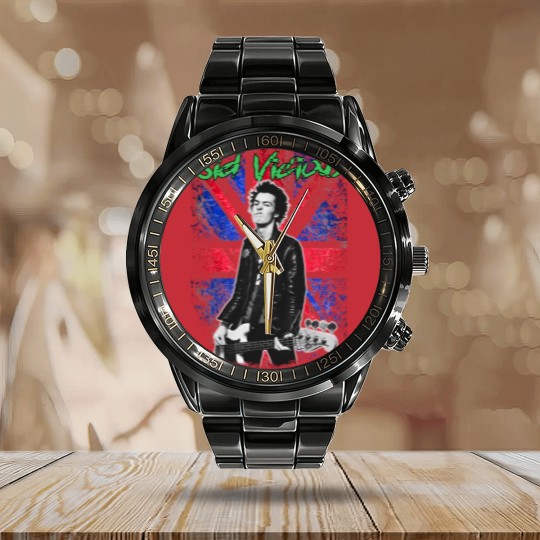 Discover SID VICIOUS - Cool / Rock / Punk / Punk Rock Calendar Steel Band Watch