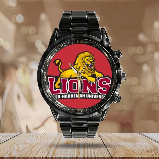 Discover College Of Freed–Hardeman Lions Team Calendar Steel Band Watch