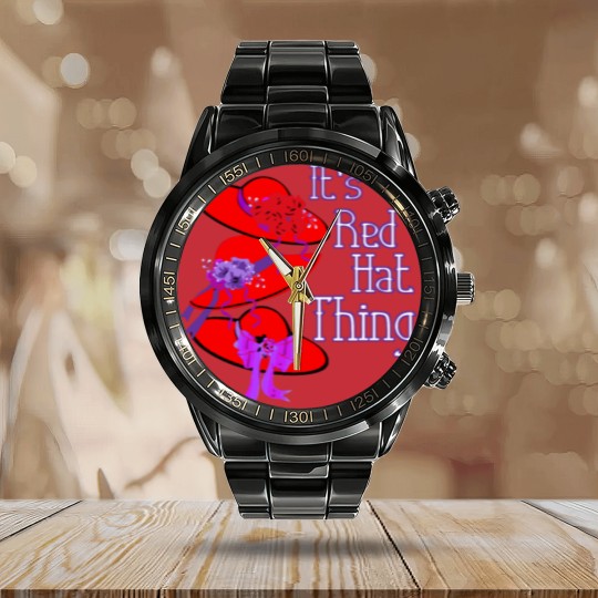 Discover Red Hat It'S A Red Hat Thing Gift Calendar Steel Band Watch