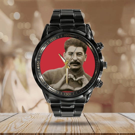 Discover Stalin Heart Hands Calendar Steel Band Watch