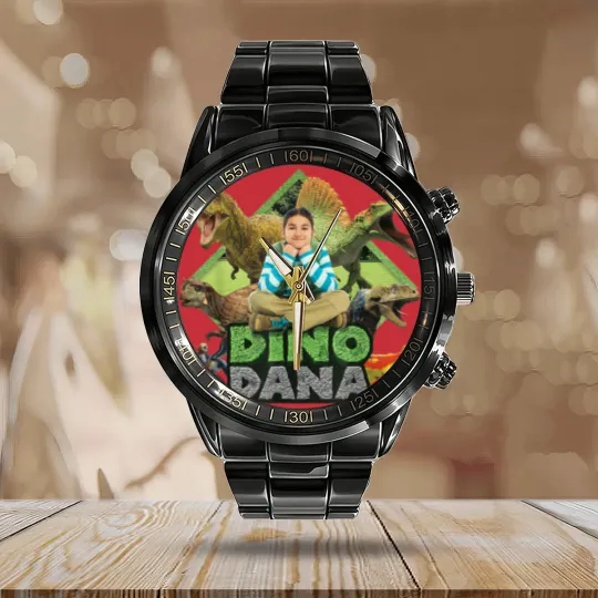 Discover Dino Dana Real Dinosaurs 2446 Calendar Steel Band Watch