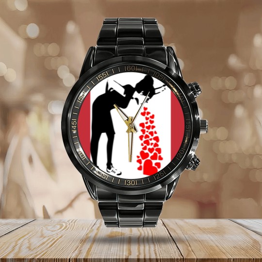 Discover Lovesick Street Art By Banksy - Street Art Work Graffiti - Artwork Design For Women Men Kids Poste Calendar Steel Band Watch