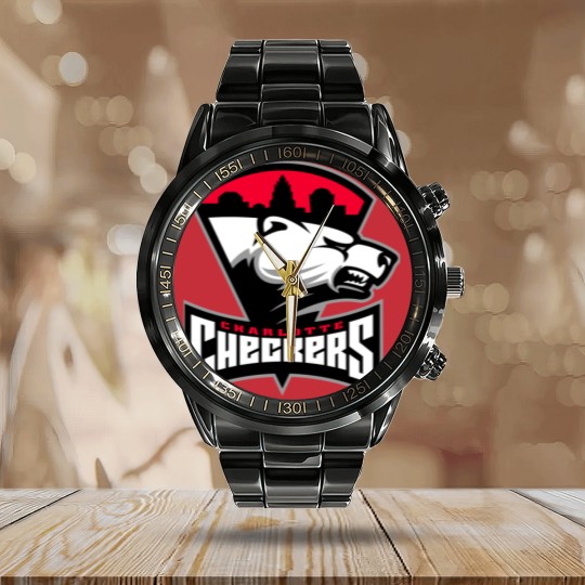 Discover Charlotte Checkers Calendar Steel Band Watch