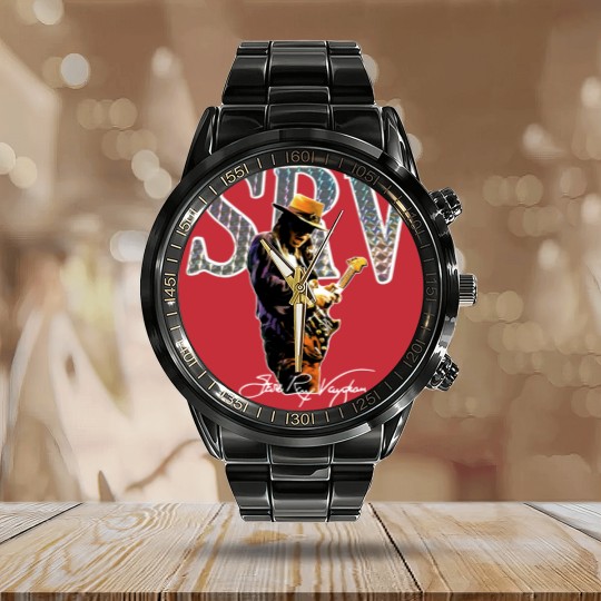 Discover Stevie Ray Vaughan legends never die Essential Calendar Steel Band Watch