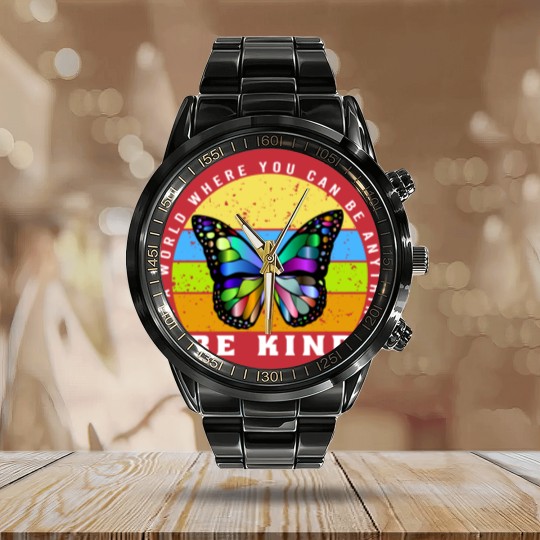 Discover In a world where you can be anything be kind - Be Kind - Calendar Steel Band Watch