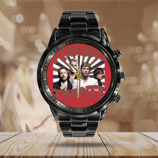 Discover Matchbox Twenty Merch Music Calendar Steel Band Watch, Matchbox Twenty Rock Tour Music Graphic Calendar Steel Band Watch
