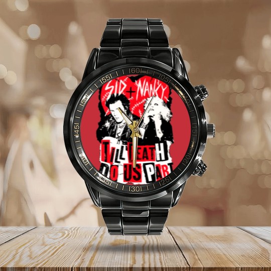 Discover Seditonaries Sid And Nancy Till Death Do Us Part sx Pistols Calendar Steel Band Watch