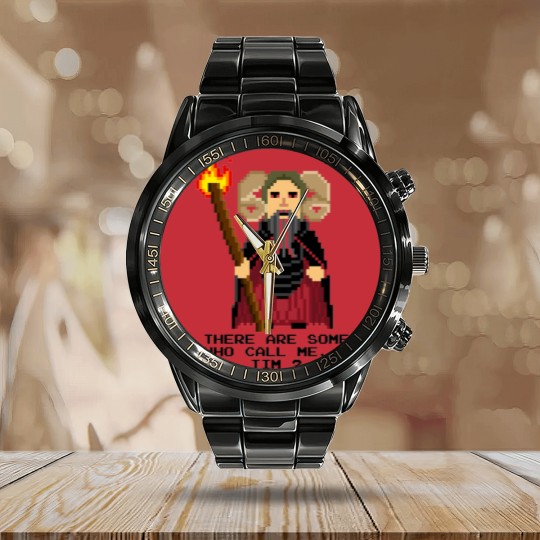 Discover Tim the Enchanter - Monty Python and the Holy Pixe Calendar Steel Band Watch