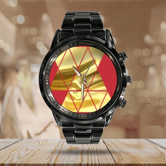 Discover Golden Triangle Calendar Steel Band Watch