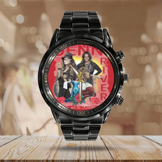Discover Jenni Rivera Rap Calendar Steel Band Watch