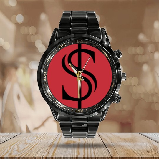 Discover Dollar Sign Money Cash Calendar Steel Band Watch