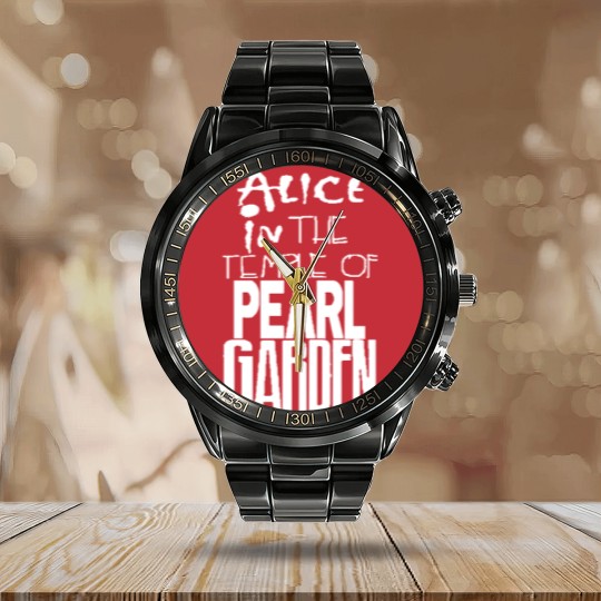 Discover Alice In The Temple Of Pearl Garden Calendar Steel Band Watch
