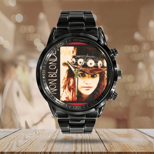Discover 4 non blondes grunge vintage look alternative rock Calendar Steel Band Watch design Calendar Steel Band Watch