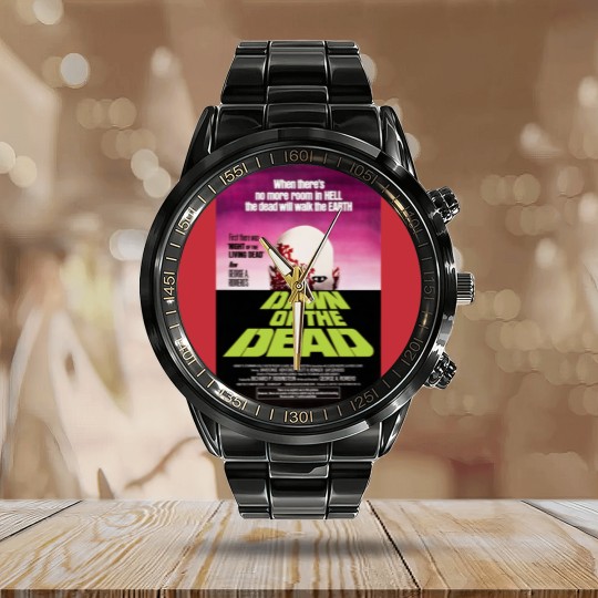 Discover Dawn of the Dead (1978) George A. Romero Calendar Steel Band Watch
