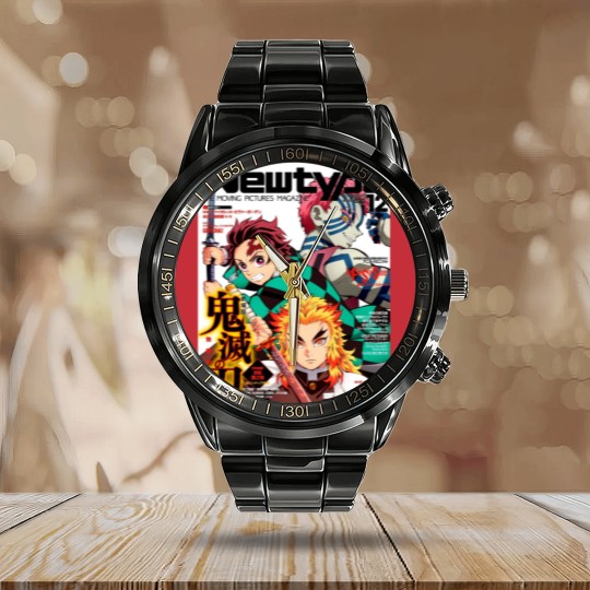 Discover Newtype Kimetsu Magazine Calendar Steel Band Watch