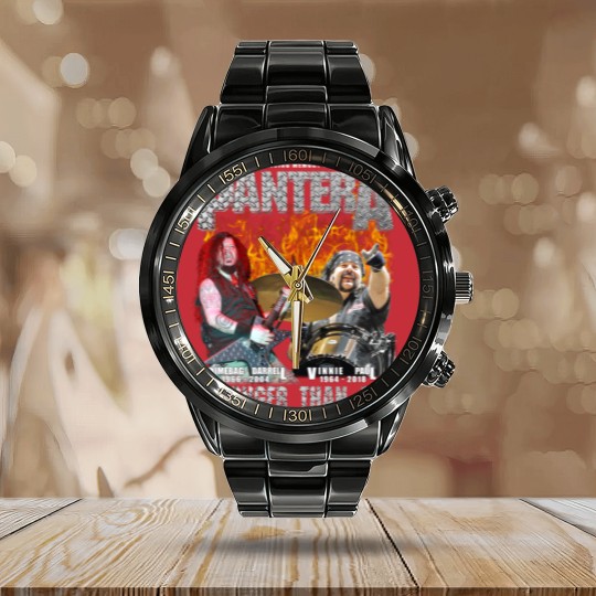 Discover Mayhem Skull Dimebag Darrell Calendar Steel Band Watch