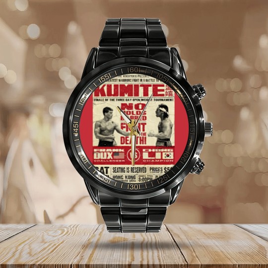 Discover Kumite Fight Calendar Steel Band Watch