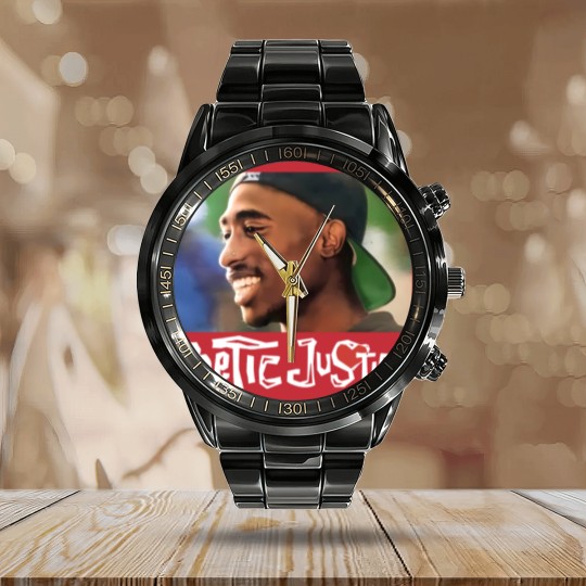 Discover Tupac Shakur Calendar Steel Band Watch