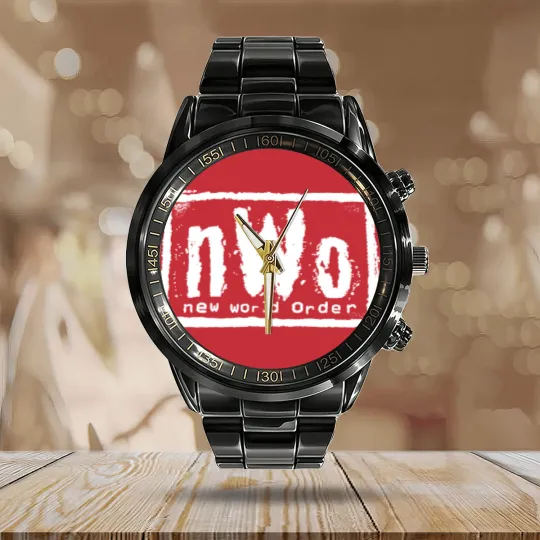 Discover Vintage 1998 NWO wrestling Calendar Steel Band Watch